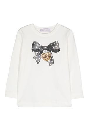 T-shirt in misto cotone bianco MONNALISA KIDS | 19D61240060001